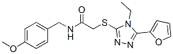 Acetamide, 2-[[4-ethyl-5-(2-furanyl)-4H-1,2,4-triazol-3-yl]thio]-N-[(4-methoxyphenyl)methyl]- (9CI) CAS#: 606111-60-8