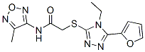 Acetamide, 2-[[4-ethyl-5-(2-furanyl)-4H-1,2,4-triazol-3-yl]thio]-N-(4-methyl-1,2,5-oxadiazol-3-yl)- (9CI) CAS#: 606111-66-4