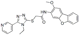 Acetamide, 2-[[4-ethyl-5-(3-pyridinyl)-4H-1,2,4-triazol-3-yl]thio]-N-(2-methoxy-3-dibenzofuranyl)- (9CI) CAS#: 575470-85-8