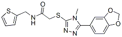 Acetamide, 2-[[5-(1,3-benzodioxol-5-yl)-4-methyl-4H-1,2,4-triazol-3-yl]thio]-N-(2-thienylmethyl)- (9CI) CAS#: 606136-68-9