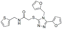 Acetamide, 2-[[5-(2-furanyl)-4-(2-furanylmethyl)-4H-1,2,4-triazol-3-yl]thio]-N-(2-thienylmethyl)- (9CI) CAS#: 606111-82-4