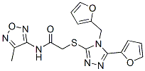 Acetamide, 2-[[5-(2-furanyl)-4-(2-furanylmethyl)-4H-1,2,4-triazol-3-yl]thio]-N-(4-methyl-1,2,5-oxadiazol-3-yl)- (9CI) CAS#: 606111-84-6