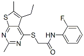 Acetamide, 2-[(5-ethyl-2,6-dimethylthieno[2,3-d]pyrimidin-4-yl)thio]-N-(2-fluorophenyl)- (9CI) CAS#: 606113-56-8