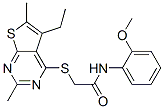 Acetamide, 2-[(5-ethyl-2,6-dimethylthieno[2,3-d]pyrimidin-4-yl)thio]-N-(2-methoxyphenyl)- (9CI) CAS#: 606113-61-5