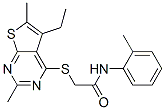 Acetamide, 2-[(5-ethyl-2,6-dimethylthieno[2,3-d]pyrimidin-4-yl)thio]-N-(2-methylphenyl)- (9CI) CAS#: 606113-45-5