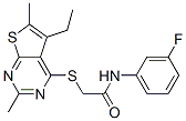 Acetamide, 2-[(5-ethyl-2,6-dimethylthieno[2,3-d]pyrimidin-4-yl)thio]-N-(3-fluorophenyl)- (9CI) CAS#: 606113-55-7