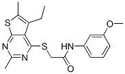 Acetamide, 2-[(5-ethyl-2,6-dimethylthieno[2,3-d]pyrimidin-4-yl)thio]-N-(3-methoxyphenyl)- (9CI) CAS#: 606113-53-5