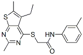 Acetamide, 2-[(5-ethyl-2,6-dimethylthieno[2,3-d]pyrimidin-4-yl)thio]-N-(3-methylphenyl)- (9CI) CAS#: 606113-46-6