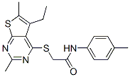 Acetamide, 2-[(5-ethyl-2,6-dimethylthieno[2,3-d]pyrimidin-4-yl)thio]-N-(4-methylphenyl)- (9CI) CAS#: 606113-44-4