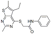 Acetamide, 2-[(5-ethyl-2,6-dimethylthieno[2,3-d]pyrimidin-4-yl)thio]-N-phenyl- (9CI) CAS#: 606113-43-3