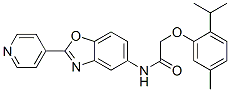 Acetamide, 2-[5-methyl-2-(1-methylethyl)phenoxy]-N-[2-(4-pyridinyl)-5-benzoxazolyl]- (9CI) CAS#: 590394-01-7