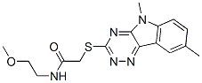 Acetamide, 2-[(5,8-dimethyl-5H-1,2,4-triazino[5,6-b]indol-3-yl)thio]-N-(2-methoxyethyl)- (9CI) CAS#: 603946-52-7