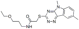 Acetamide, 2-[(5,8-dimethyl-5H-1,2,4-triazino[5,6-b]indol-3-yl)thio]-N-(3-ethoxypropyl)- (9CI) CAS#: 603946-53-8
