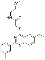 Acetamide, 2-[[6-ethyl-2-(3-methylphenyl)-4-quinazolinyl]thio]-N-(2-methoxyethyl)- (9CI) CAS#: 606134-64-9
