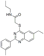 Acetamide, 2-[[6-ethyl-2-(3-methylphenyl)-4-quinazolinyl]thio]-N-propyl- (9CI) CAS#: 606131-40-2