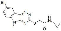 Acetamide, 2-[(8-bromo-5-methyl-5H-1,2,4-triazino[5,6-b]indol-3-yl)thio]-N-cyclopropyl- (9CI) CAS#: 603947-08-6
