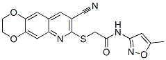 Acetamide, 2-[(8-cyano-2,3-dihydro-1,4-dioxino[2,3-g]quinolin-7-yl)thio]-N-(5-methyl-3-isoxazolyl)- (9CI) CAS#: 603077-88-9