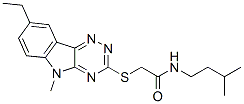 Acetamide, 2-[(8-ethyl-5-methyl-5H-1,2,4-triazino[5,6-b]indol-3-yl)thio]-N-(3-methylbutyl)- (9CI) CAS#: 603946-84-5