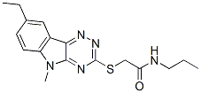 Acetamide, 2-[(8-ethyl-5-methyl-5H-1,2,4-triazino[5,6-b]indol-3-yl)thio]-N-propyl- (9CI) CAS#: 603946-78-7