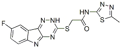 Acetamide, 2-[(8-fluoro-2H-1,2,4-triazino[5,6-b]indol-3-yl)thio]-N-(5-methyl-1,3,4-thiadiazol-2-yl)- (9CI) CAS#: 603948-04-5