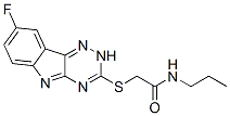 Acetamide, 2-[(8-fluoro-2H-1,2,4-triazino[5,6-b]indol-3-yl)thio]-N-propyl- (9CI) CAS#: 603948-00-1
