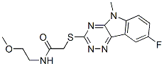 Acetamide, 2-[(8-fluoro-5-methyl-5H-1,2,4-triazino[5,6-b]indol-3-yl)thio]-N-(2-methoxyethyl)- (9CI) CAS#: 603948-21-6