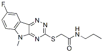 Acetamide, 2-[(8-fluoro-5-methyl-5H-1,2,4-triazino[5,6-b]indol-3-yl)thio]-N-propyl- (9CI) CAS#: 603948-20-5