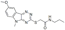 Acetamide, 2-[(8-methoxy-5-methyl-5H-1,2,4-triazino[5,6-b]indol-3-yl)thio]-N-propyl- (9CI) CAS#: 603947-63-3