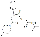 Acetamide, N-(1-methylethyl)-2-[[1-[2-(4-methyl-1-piperidinyl)-2-oxoethyl]-1H-benzimidazol-2-yl]thio]- (9CI) CAS#: 606110-19-4