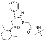 Acetamide, N-(1,1-dimethylethyl)-2-[[1-[2-(2,6-dimethyl-1-piperidinyl)-2-oxoethyl]-1H-benzimidazol-2-yl]thio]- (9CI) CAS#: 606110-27-4