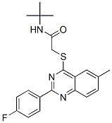 Acetamide, N-(1,1-dimethylethyl)-2-[[2-(4-fluorophenyl)-6-methyl-4-quinazolinyl]thio]- (9CI) CAS#: 606131-64-0