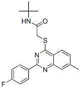 Acetamide, N-(1,1-dimethylethyl)-2-[[2-(4-fluorophenyl)-7-methyl-4-quinazolinyl]thio]- (9CI) CAS#: 606132-75-6