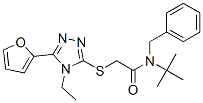 Acetamide, N-(1,1-dimethylethyl)-2-[[4-ethyl-5-(2-furanyl)-4H-1,2,4-triazol-3-yl]thio]-N-(phenylmethyl)- (9CI) CAS#: 606111-58-4