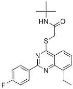 Acetamide, N-(1,1-dimethylethyl)-2-[[8-ethyl-2-(4-fluorophenyl)-4-quinazolinyl]thio]- (9CI) CAS#: 606132-93-8