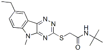 Acetamide, N-(1,1-dimethylethyl)-2-[(8-ethyl-5-methyl-5H-1,2,4-triazino[5,6-b]indol-3-yl)thio]- (9CI) CAS#: 603946-83-4