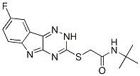 Acetamide, N-(1,1-dimethylethyl)-2-[(8-fluoro-2H-1,2,4-triazino[5,6-b]indol-3-yl)thio]- (9CI) CAS#: 603948-06-7