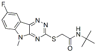 Acetamide, N-(1,1-dimethylethyl)-2-[(8-fluoro-5-methyl-5H-1,2,4-triazino[5,6-b]indol-3-yl)thio]- (9CI) CAS#: 603948-24-9