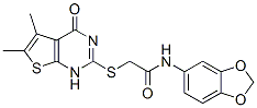 Acetamide, N-1,3-benzodioxol-5-yl-2-[(1,4-dihydro-5,6-dimethyl-4-oxothieno[2,3-d]pyrimidin-2-yl)thio]- (9CI) CAS#: 606108-03-6