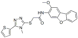 Acetamide, N-(2-methoxy-3-dibenzofuranyl)-2-[[4-methyl-5-(2-thienyl)-4H-1,2,4-triazol-3-yl]thio]- (9CI) CAS#: 577696-40-3
