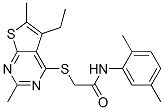 Acetamide, N-(2,5-dimethylphenyl)-2-[(5-ethyl-2,6-dimethylthieno[2,3-d]pyrimidin-4-yl)thio]- (9CI) CAS#: 606113-59-1