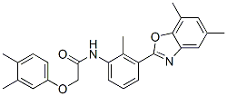 Acetamide, N-[3-(5,7-dimethyl-2-benzoxazolyl)-2-methylphenyl]-2-(3,4-dimethylphenoxy)- (9CI) CAS#: 590395-92-9