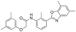 Acetamide, N-[3-(5,7-dimethyl-2-benzoxazolyl)-2-methylphenyl]-2-(3,5-dimethylphenoxy)- (9CI) CAS#: 590395-77-0
