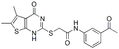 Acetamide, N-(3-acetylphenyl)-2-[(1,4-dihydro-5,6-dimethyl-4-oxothieno[2,3-d]pyrimidin-2-yl)thio]- (9CI) CAS#: 606108-75-2