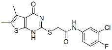 Acetamide, N-(3-chloro-4-fluorophenyl)-2-[(1,4-dihydro-5,6-dimethyl-4-oxothieno[2,3-d]pyrimidin-2-yl)thio]- (9CI) CAS#: 606108-58-1