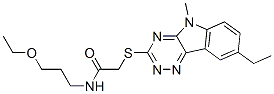 Acetamide, N-(3-ethoxypropyl)-2-[(8-ethyl-5-methyl-5H-1,2,4-triazino[5,6-b]indol-3-yl)thio]- (9CI) CAS#: 603946-81-2