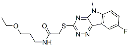 Acetamide, N-(3-ethoxypropyl)-2-[(8-fluoro-5-methyl-5H-1,2,4-triazino[5,6-b]indol-3-yl)thio]- (9CI) CAS#: 603948-22-7