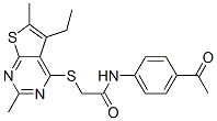 Acetamide, N-(4-acetylphenyl)-2-[(5-ethyl-2,6-dimethylthieno[2,3-d]pyrimidin-4-yl)thio]- (9CI) CAS#: 606113-54-6