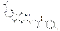 Acetamide, N-(4-fluorophenyl)-2-[[8-(1-methylethyl)-2H-1,2,4-triazino[5,6-b]indol-3-yl]thio]- (9CI) CAS#: 603947-27-9