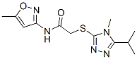 Acetamide, N-(5-methyl-3-isoxazolyl)-2-[[4-methyl-5-(1-methylethyl)-4H-1,2,4-triazol-3-yl]thio]- (9CI) CAS#: 603072-77-1