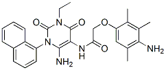 Acetamide,  N-[6-amino-3-ethyl-1,2,3,4-tetrahydro-1-(1-naphthalenyl)-2,4-dioxo-5-pyrimidinyl]-2-(4-amino-2,3,5-trimethylphenoxy)- CAS#: 676148-77-9